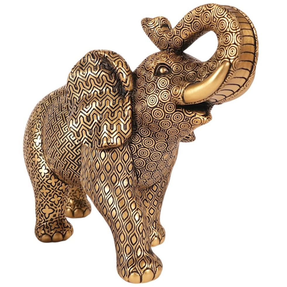 Home Nature Figura Decorativa Elefante Trompa Acabado Dorado Poliresina home-nature-figura-decorativa-elefante-trompa-acabado-dorado-poliresina