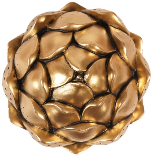 Home Nature Figura Decorativa Piña Acabado Dorado Poliresina