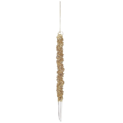 Colgante Estaca de Hielo con Diamantina Oro 20 Cm Regency