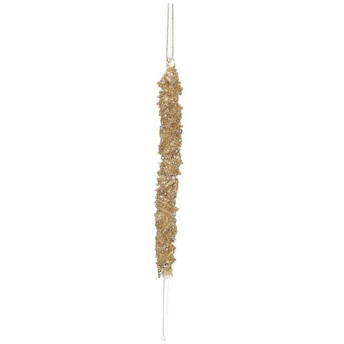 Colgante Estaca de Hielo con Diamantina Oro 20 Cm Regency