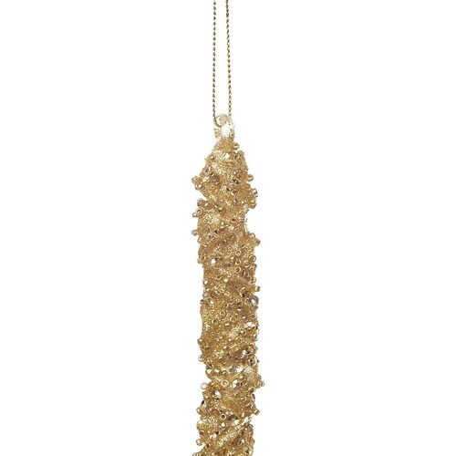 Colgante Estaca de Hielo con Diamantina Oro 20 Cm Regency