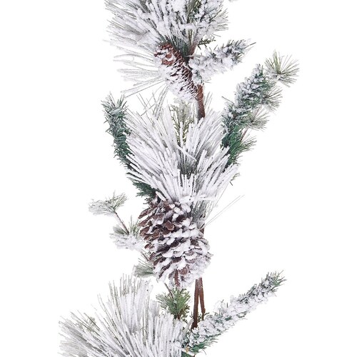 Guirnalda con Ramas de Pino Y Piñas Nevadas 120 Cm Regency