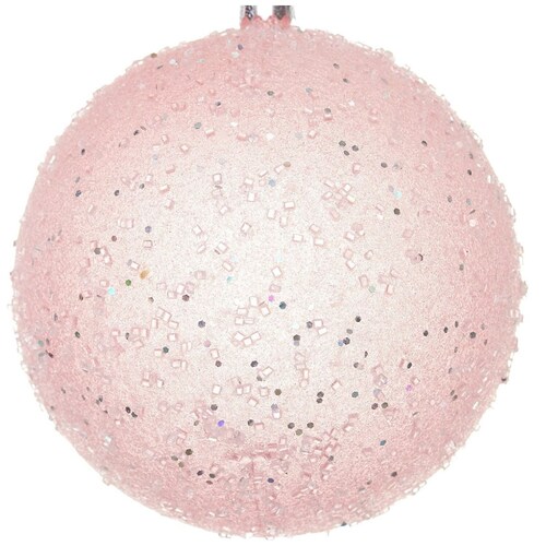 Esfera Rosa Escarchada 20 Cm Regency