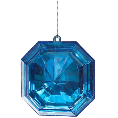 Colgante Gema de Acrílico Azul Zafiro 15 Cm Regency