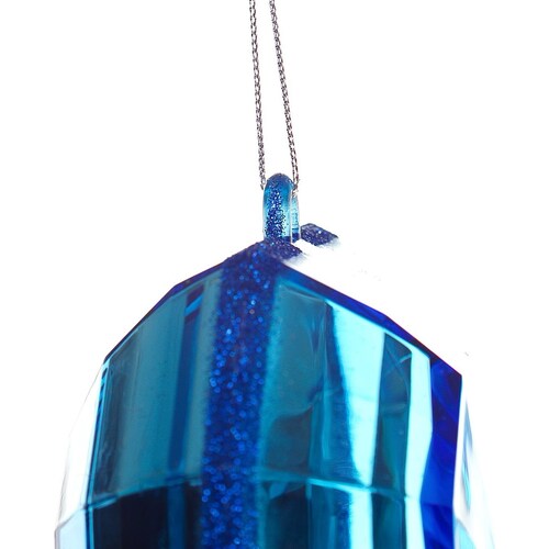 Colgante Gema de Acrílico Azul Zafiro 15 Cm Regency