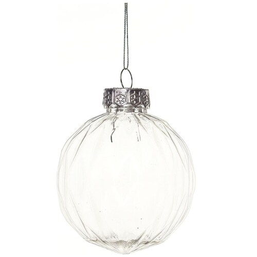 Esfera de Plástico Transparente Diamante 8 Cm Atlas Global