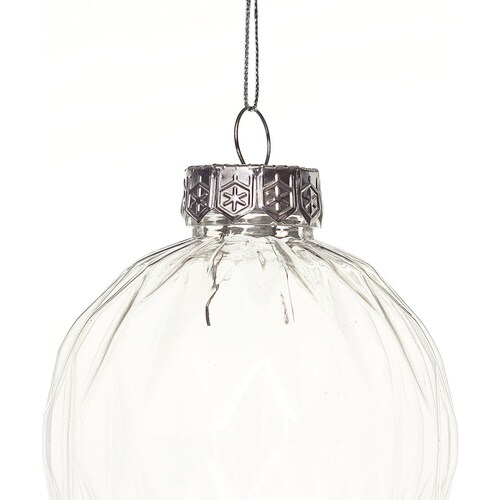 Esfera de Plástico Transparente Diamante 8 Cm Atlas Global