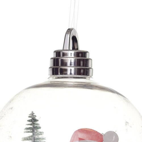 Esfera con Escena Navideña dentro Santa 20 Cm Gto