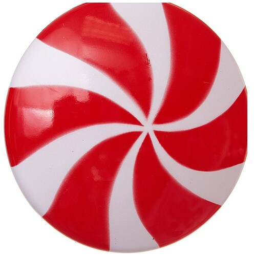 Esfera Plana Caramelo Rojo Y Blanco 15 Cm Gto