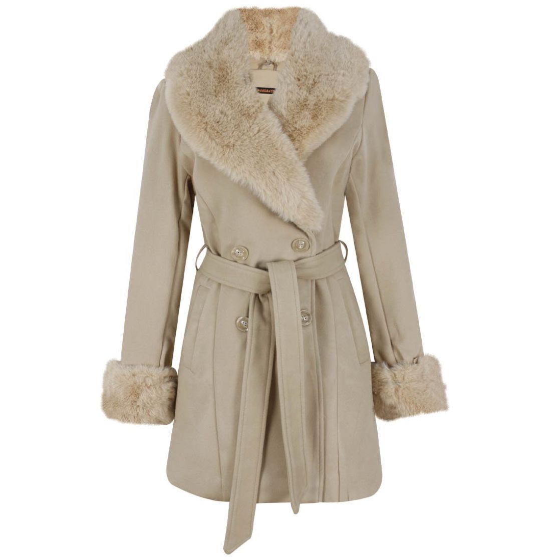 Abrigo 3/4 Combinado con Peluche para Mujer Juniors #4Me&4You