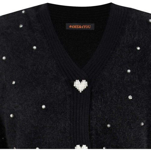 Suéter Suave con Botones de Corazón para Mujer Juniors #4Me&4You