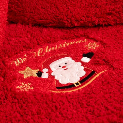 Juego Baño We Love Christmas Rojo Navideño Raya