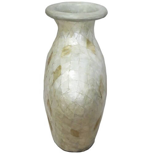Vasija de Terracota con Rombos Aperlados Vintage Home