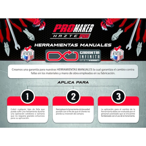 Juego de 8 Llaves Combinadas  Promaker Milimétricas