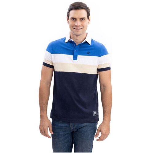 Playera Polo Bloques de Color para Hombre Nautica Jeans Co