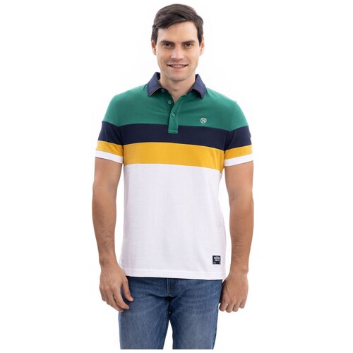 Playera Polo Bloques de Color para Hombre Nautica Jeans Co