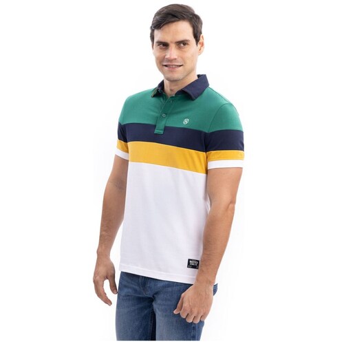 Playera Polo Bloques de Color para Hombre Nautica Jeans Co