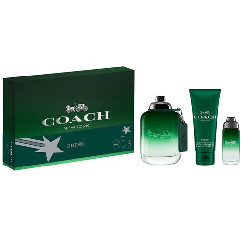 Estuche para Hombre Green Edt 100 Ml+ Shower Gel 100 Ml + Edt 15 Ml Coach