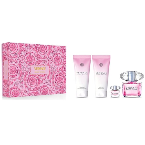 Estuche para Mujer Bright Crystal Edt 90 Ml + Shower Gel 90 Ml + Body Lotion 90 Ml + Mini 5 Ml Versace