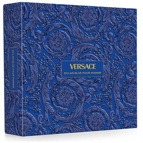 Set Eau de Toilette Estuche Versace Dylan Blue Pour Homme 100 Ml + Shower Gel 90 Ml + Perfumero 10 Ml para Hombre