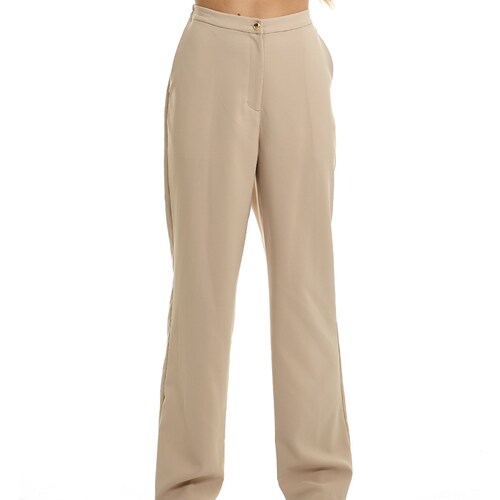 Pantalón con Bolsas Y Resorte en Cintura  para Mujer Talla Extra Ann Miller