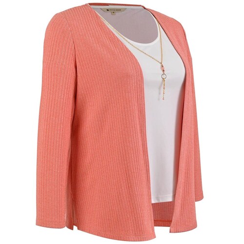 Blusa Manga Larga  Tipo Cozy con Top y Collar  para Mujer Talla Extra Pavla Mint