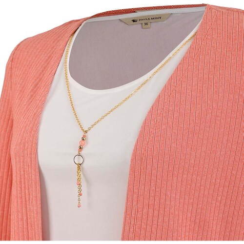 Blusa Manga Larga  Tipo Cozy con Top y Collar  para Mujer Talla Extra Pavla Mint
