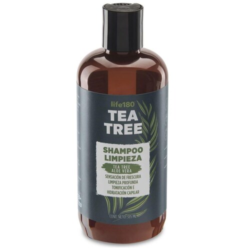 Shampoo Limpieza Profunda e Hidratación, Tea Tree y Aloe Vera Life180