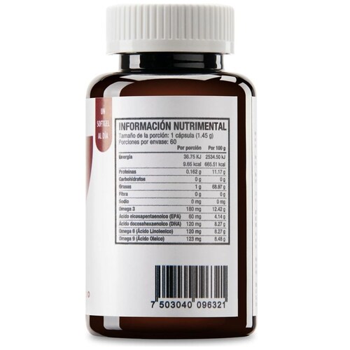 Multiomegas 3 Tipos de Omegas 3,6,9. 60 Softgels Life180