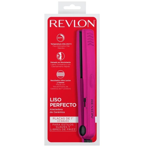 Essentials Alaciadora de Ceramica de 1'' Rosa Revlon