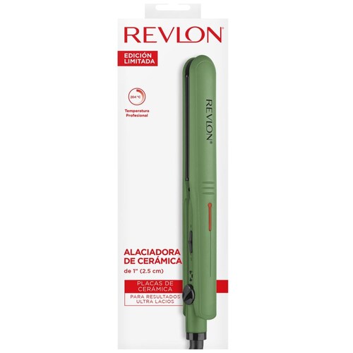 Alaciadora de Cerámica de 1” Verde Revlon