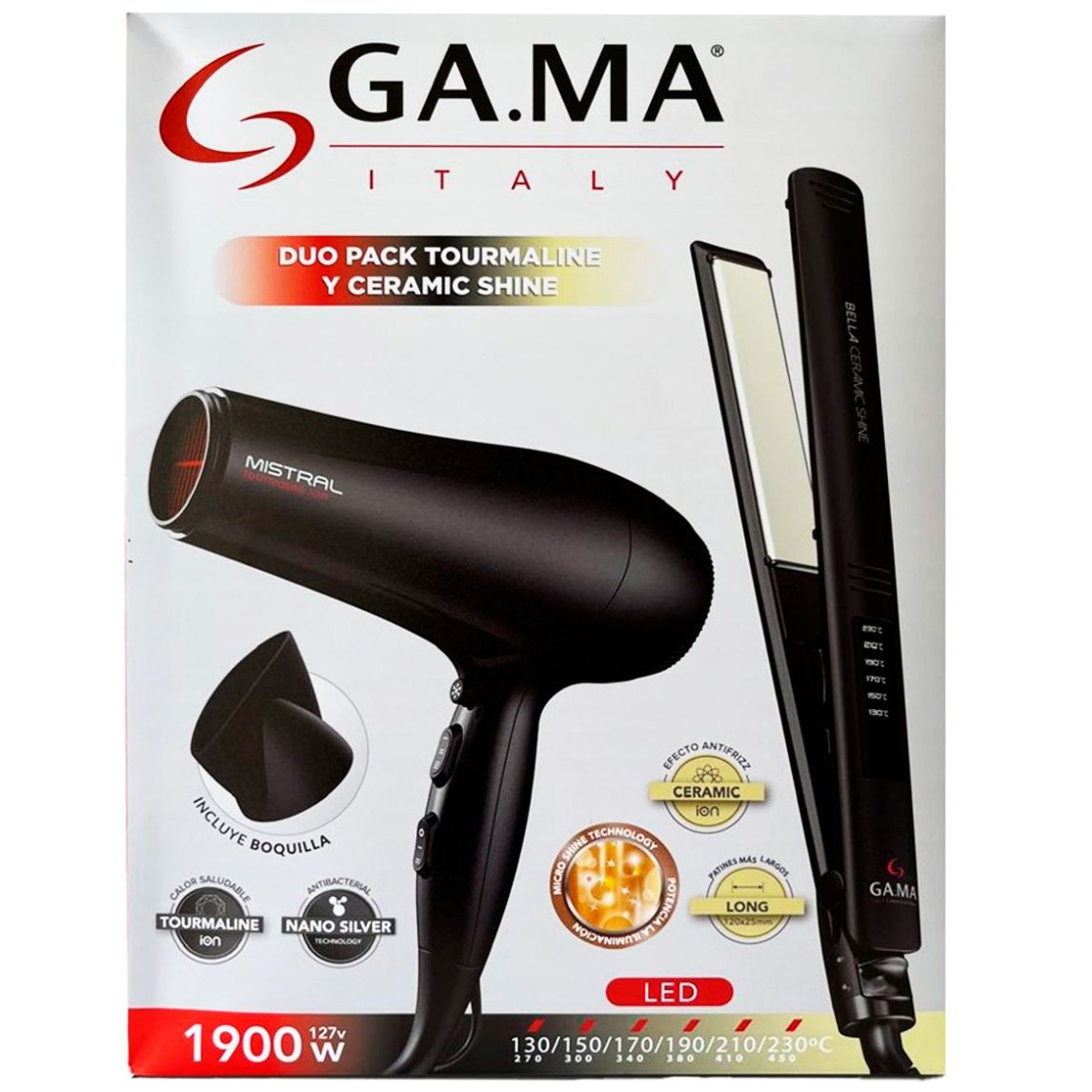 Secador Gamma Secador De Pelo Con Iones Y Turmalina Duopack