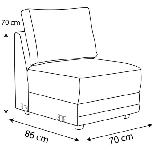 Sillón Comodín Gretta Sam Grey Gasaru Muebles