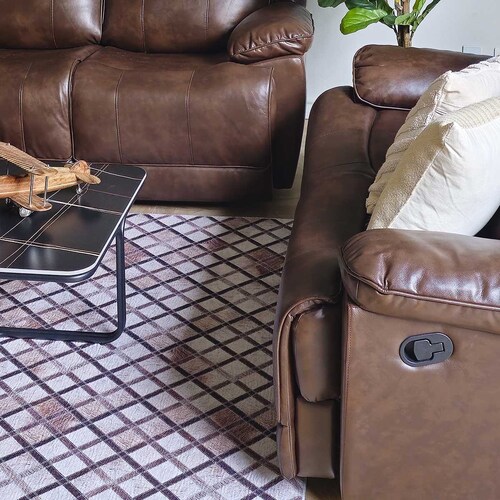 Sala Reclinable 3-2 Leeds Leather Gel Chocolate Lottus