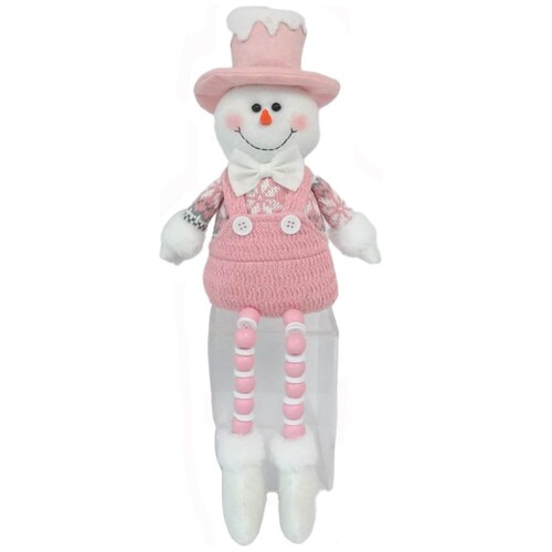 Muñeco Rosa Piernas Bolitas de Madera 40 Cm Atlas Global