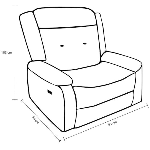Sillón Reclinable Milos Café Grisaceo Lottus Fotos Mal