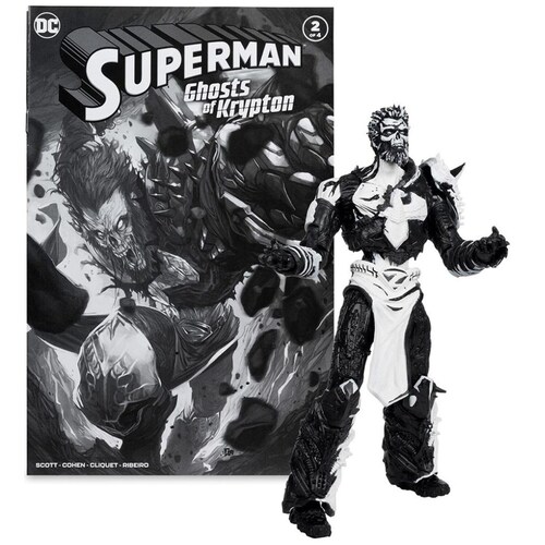 4 Pack Figuras 7" Superman Series (Sketch Edition)(Gold Label)(Con Cómic) Spin Master