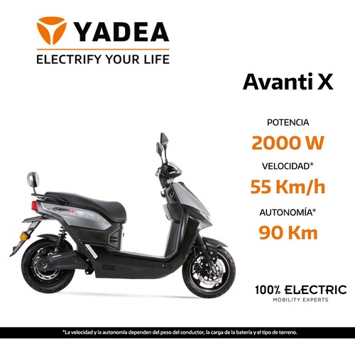 Moto Eléctrica Yadea Avanti X Gris