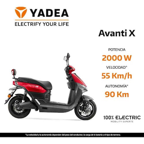 Moto Eléctrica Yadea Avanti X Roja