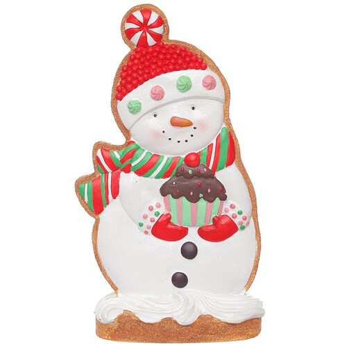 Muñeco de Nieve Galleta de Jengibre Decorado 32 Cm Gto