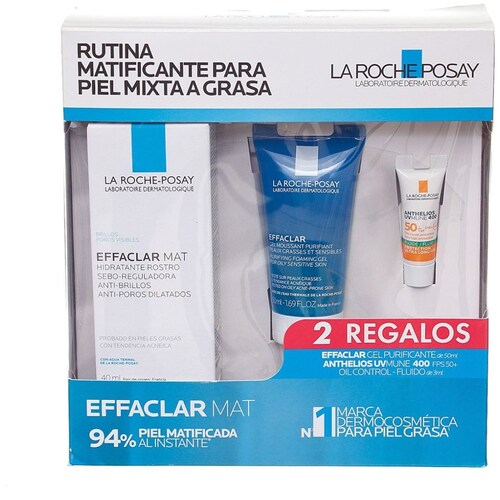 Kit la Roche Posay Effaclar Mat Poros Dilatados con Efecto Mate