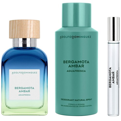 Eau de Toilette Adolfo Domínguez Agua Fresca Bergamota Ámbar Set para Hombre