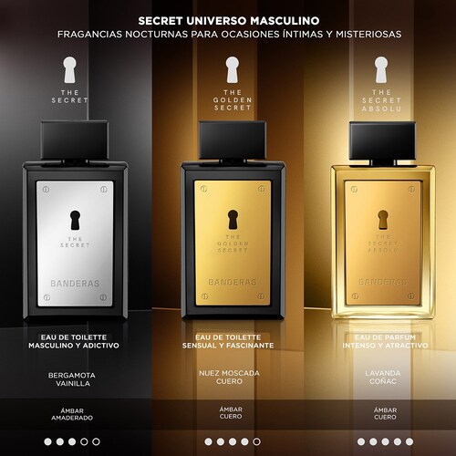 Set Fragancia Antonio Banderas Golden Secret para Hombre