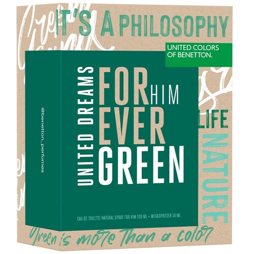 Set Fragancia Benetton Forever Green para Hombre