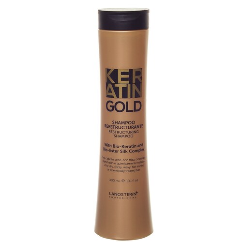 Keratin Gold Shampoo Reestructurante 300 Ml Lanosterin