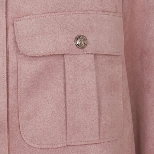 Saco Suede Bolsillos para Mujer Talla Extra Life Styler