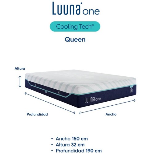 Colchón Queen Size One Cooling Firme Luuna