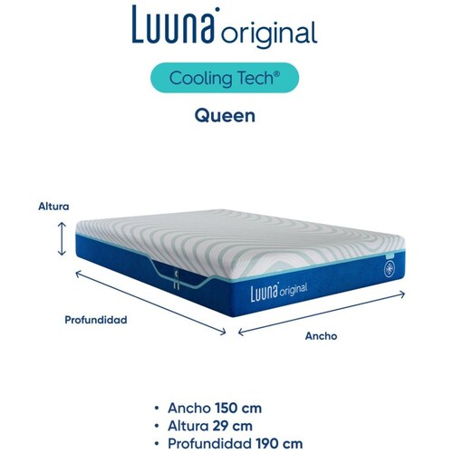 Colchón Queen Size Original Cooling Firme Luuna