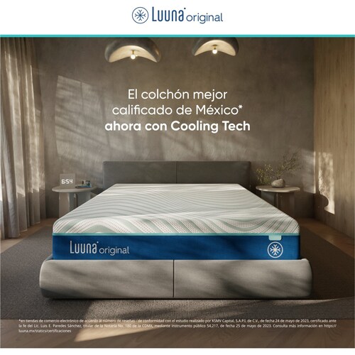 Colchón Matrimonial Original Cooling Firme Luuna