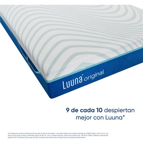 Colchón Matrimonial Original Cooling Firme Luuna